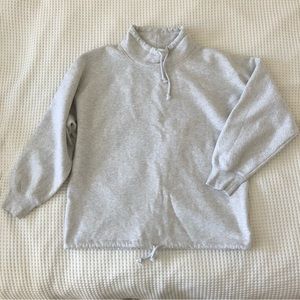 Wilfred Free Fleece Drawcord Sweatshirt Heather Cloud White Size 3